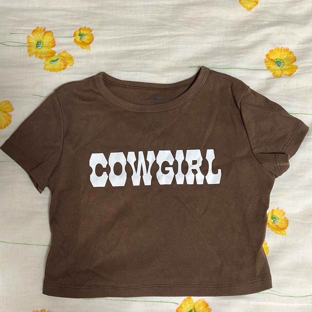 brandy melville cowgirl crop top made in Switzerland